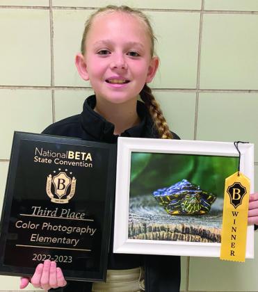 Chloe Wall placed third for Color Photography in the Elementary Division.