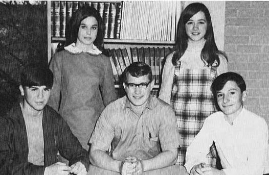 Mr. Rousselle’s involvement with student council, 1970. Mr. Rousselle (Class Vice President) is pictured first in the front row. Also pictured: David Motes (President), Lecia Johnson (Secretary), Susan Sills (Treasurer) and Glen Boudreaux (Reporter).
