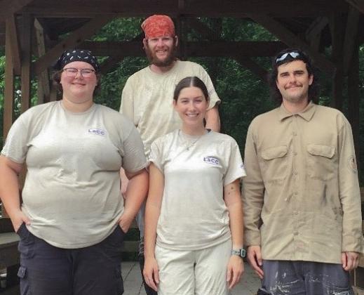 Louisiana Conservation Corps members pictured, from left: Alexis Cape, Brandon Roberts, Morgan Elburn and Owen Lejune.